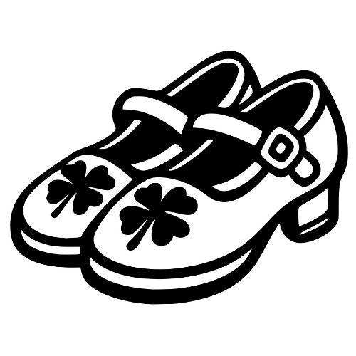 Dancing Shoes with Clovers - Digital File - XCS Friendly Digital My Custom Designs PDF