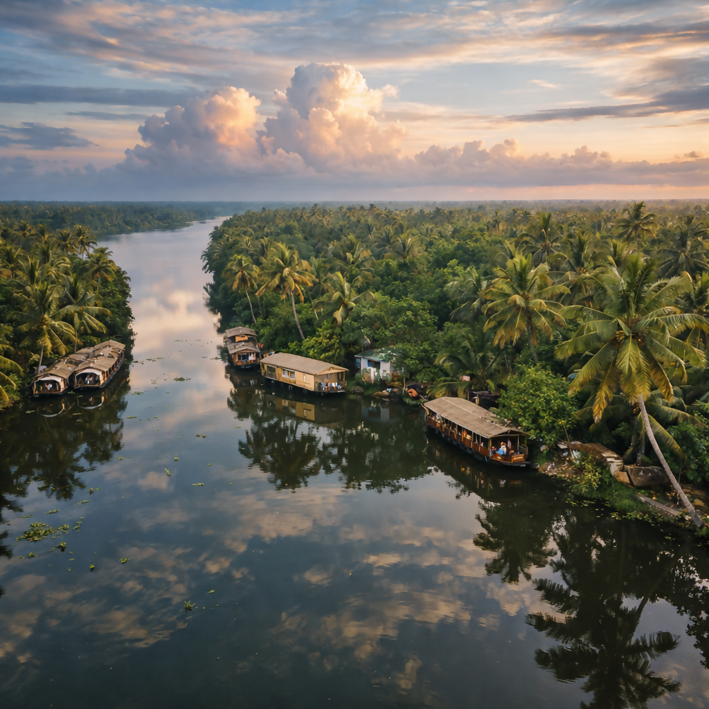 Backwaters - Kerala India - Asia - Rendered - Digital File Digital My Custom Designs PDF