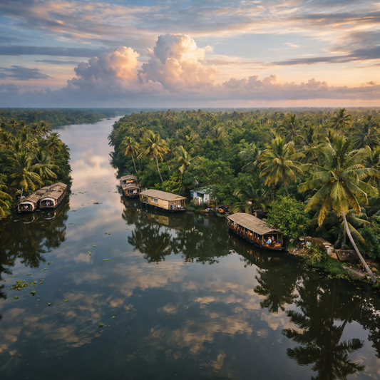 Backwaters - Kerala India - Asia - Rendered - Digital File Digital My Custom Designs PDF