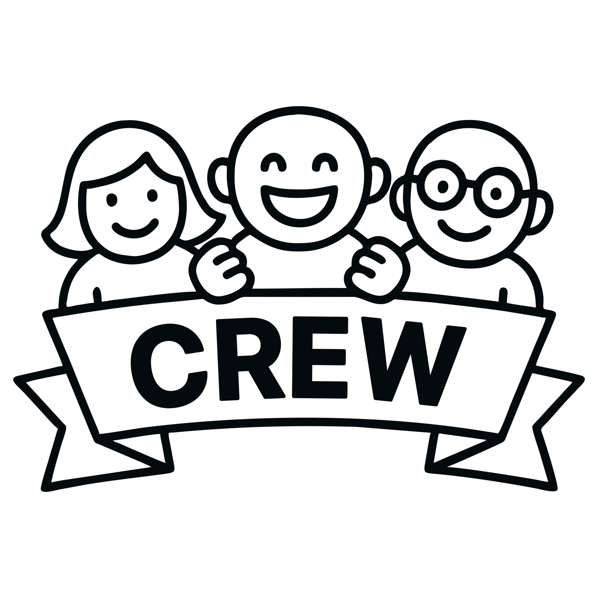 Cartoon Ribbon Crew - Digital File - XCS Friendly Digital My Custom Designs PNG