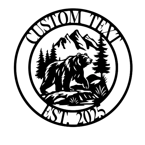 Bear Mountain - Metal sign Home Decor - My Custom Designs Digital My Custom Designs ZIP File