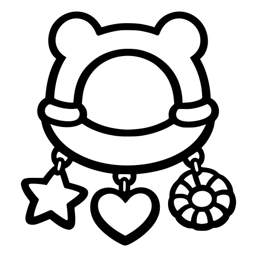 Bear-Shaped Teething Ring Illustration - Vector Graphics - Digital File Digital My Custom Designs PDF