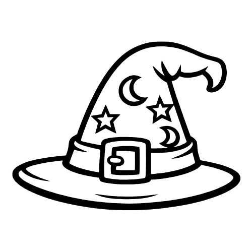 Wizard Hat Sketch - Vector Graphics - Digital File Digital My Custom Designs PDF