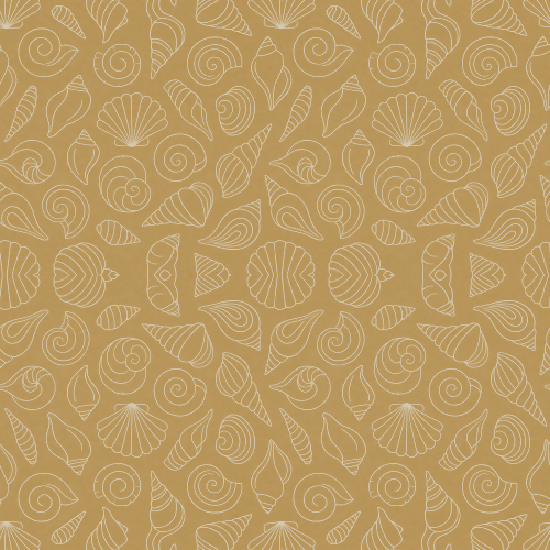Minimal and Modern - Elegant Monoline Shells In Sand And Pearl White - Pattern - Digital File Digital My Custom Designs PDF