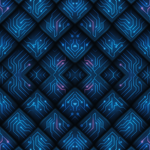 Sci-Fi Digital Microchip Scales Pattern - Digital File Digital My Custom Designs