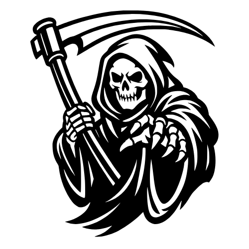 Grim Reaper Outline - Vector Graphics - Digital File Digital My Custom Designs PDF