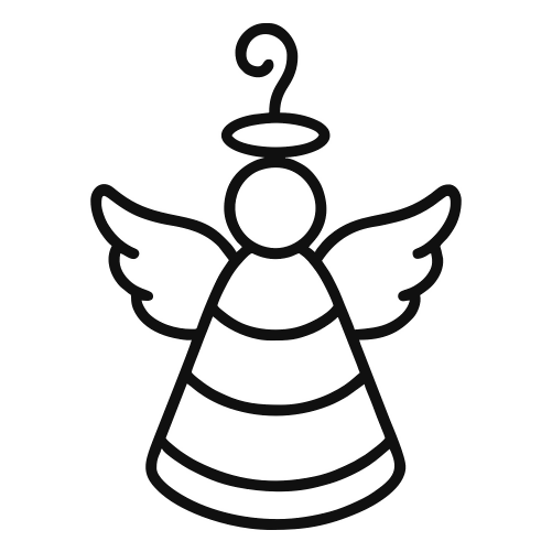 Tree Ornament in Shape of Angel - Digital File - XCS Friendly Digital My Custom Designs PDF