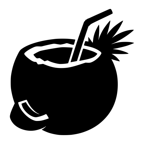 Coconut with Straw - Digital File - XCS Friendly