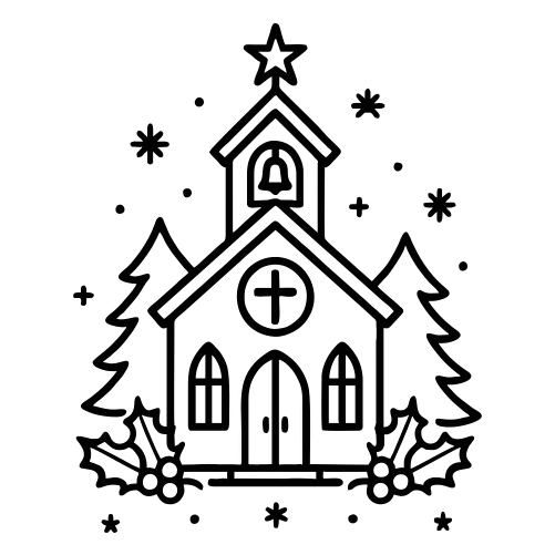 Church Outline - Digital File - XCS Friendly Digital My Custom Designs PDF