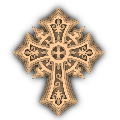 Saints Cross - Layered Design Wall / Home Decor - Digital File Digital My Custom Designs SVG