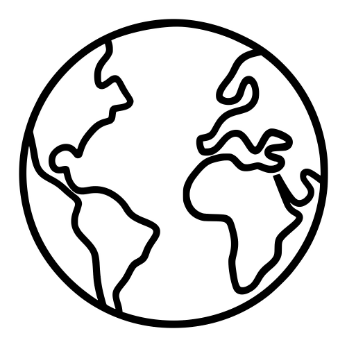 Earth Outline Sketch - Digital File - XCS Friendly Digital My Custom Designs PDF