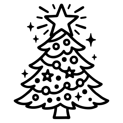 Tree with Star Topper - Digital File - XCS Friendly Digital My Custom Designs PDF