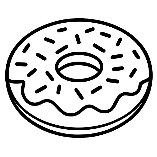 Donut with Sprinkles - Digital File - XCS Friendly Digital My Custom Designs PDF