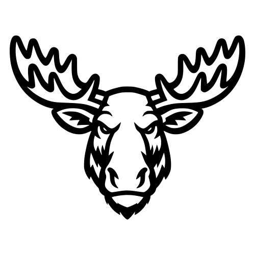 Moose Head Outline - Digital File - XCS Friendly