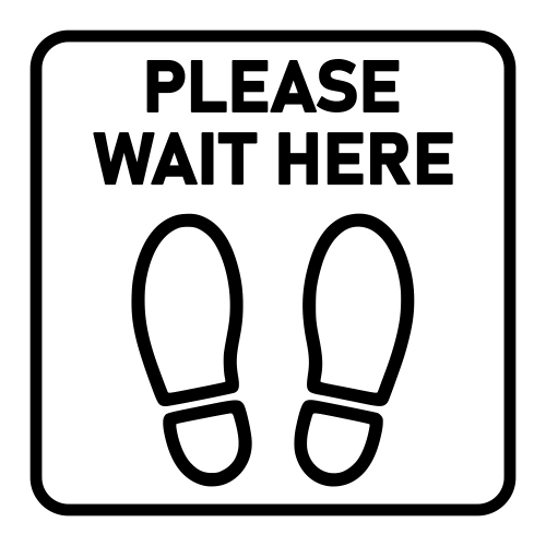 Please Wait Here Footprints - Digital File - XCS Friendly Digital My Custom Designs PDF