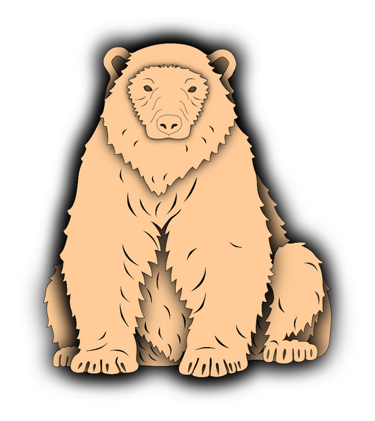 Polar Bear - Layered Animal Designs - Digital File Digital My Custom Designs SVG
