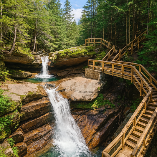 Sabbaday Falls - White Mountain National Forest - New Hampshire United States - Rendered - Digital File Digital My Custom Designs PDF