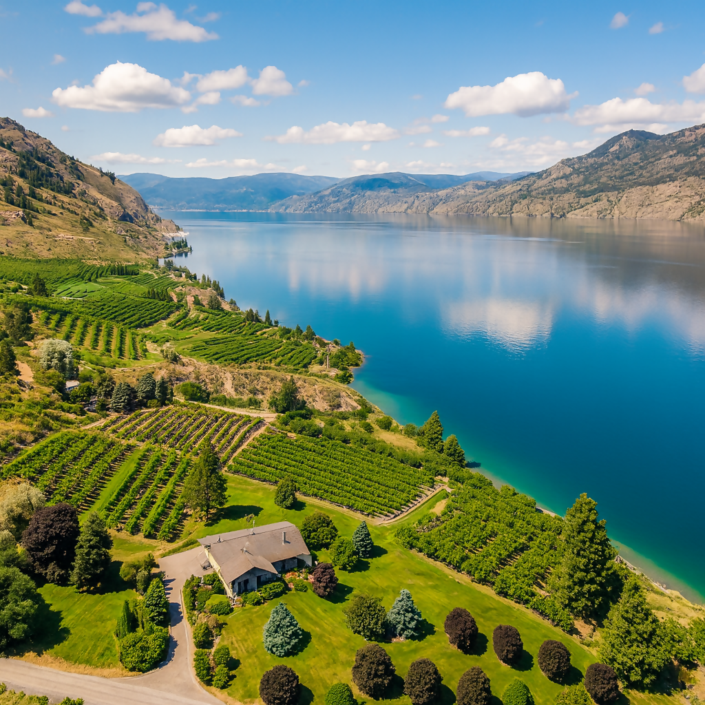 Okanagan Lake - Okanagan Valley - British Columbia Canada - Rendered - Digital File Digital My Custom Designs PDF