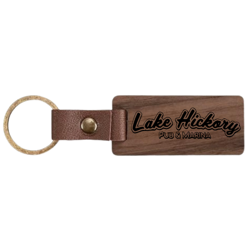 Lake Hickory Custom Wooden Paddle Keychain