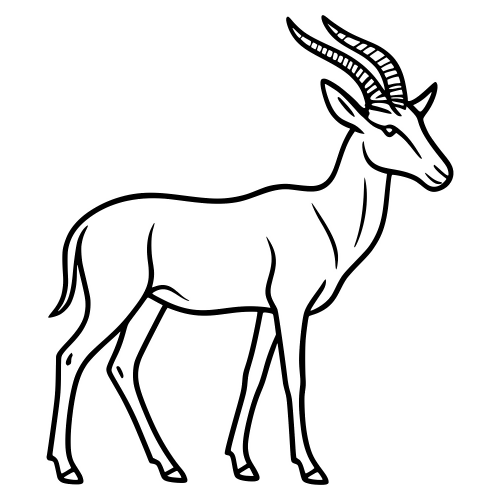 Antelope Sketch - Digital File - XCS Friendly Digital My Custom Designs PDF