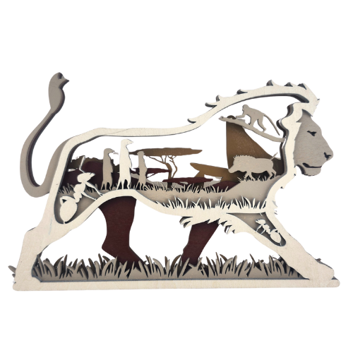 Lion Layered Nature Wall Decor Digital My Custom Designs