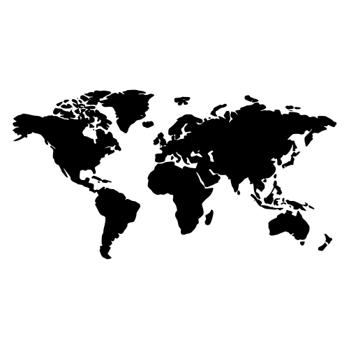 World Map Silhouette - Vector Graphics - Digital File Digital My Custom Designs PDF
