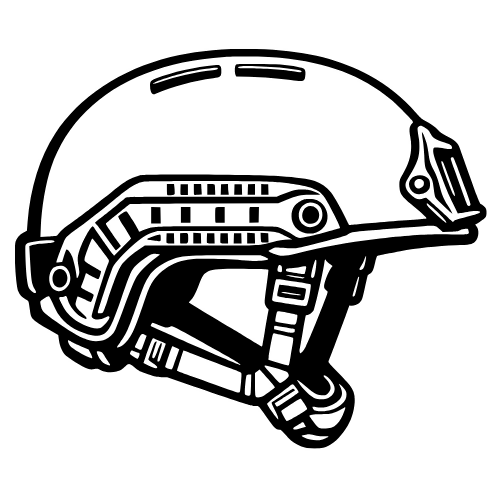 Military Hard Hat Sketch - Digital File - XCS Friendly