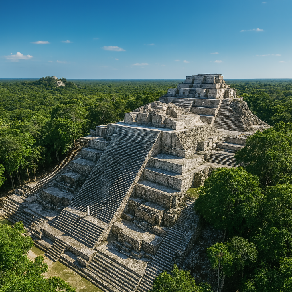 Calakmul Archaeological Zone (Zona Arqueológica de Calakmul) - Campeche Mexico - Rendered - Digital File Digital My Custom Designs PDF