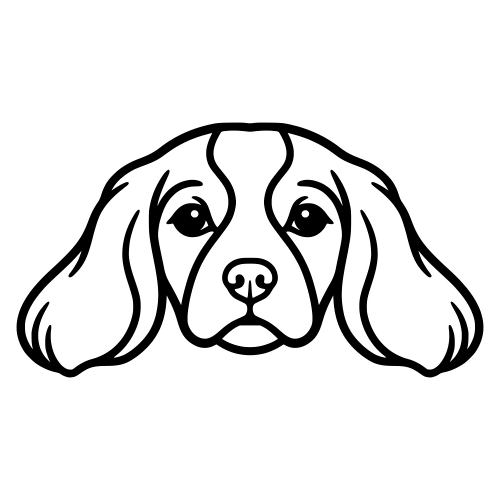 Cavalier King Charles Spaniel face - Digital File - XCS Friendly Digital My Custom Designs PDF