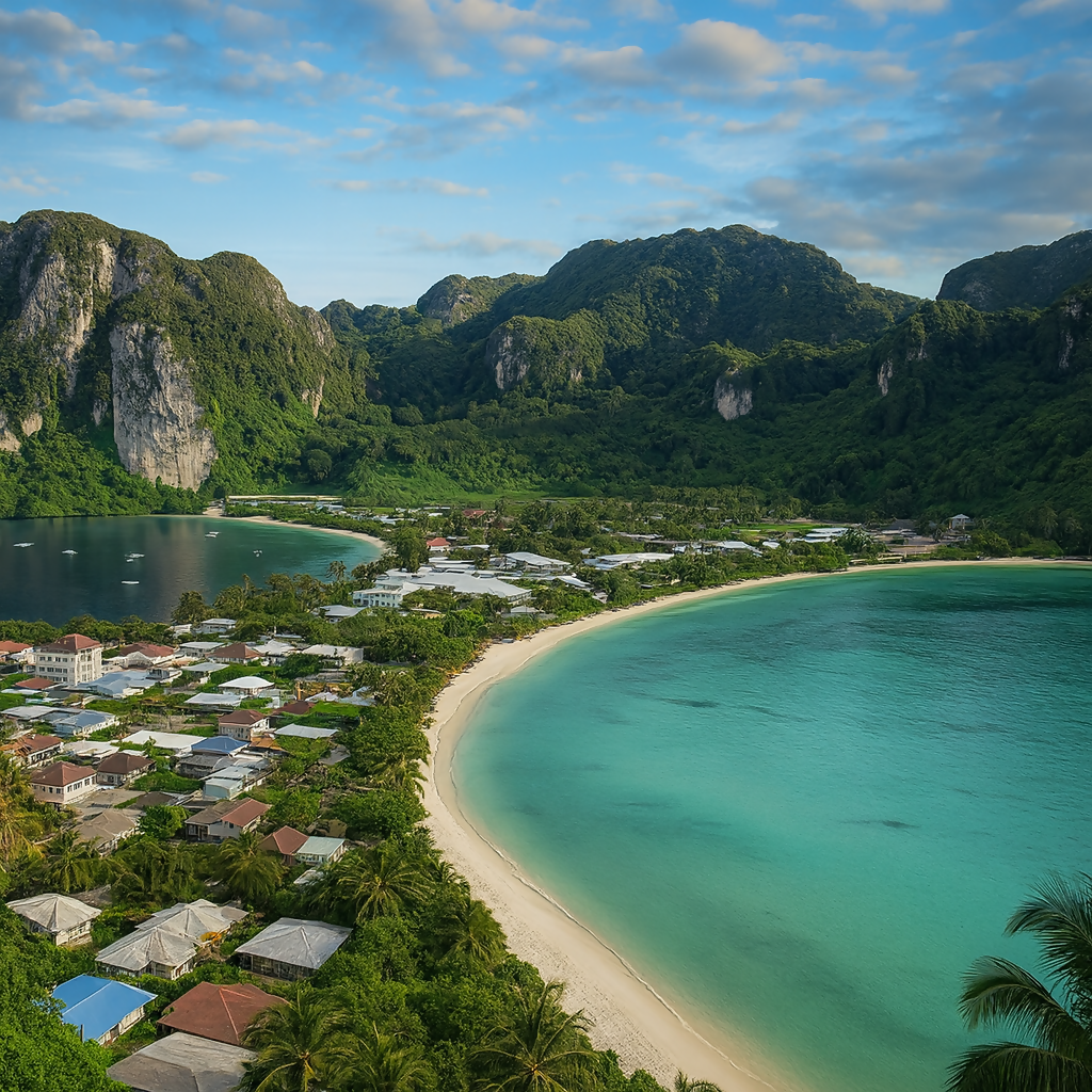 Phi Phi Islands - Phuket Thailand - Asia - Rendered - Digital File Digital My Custom Designs PDF