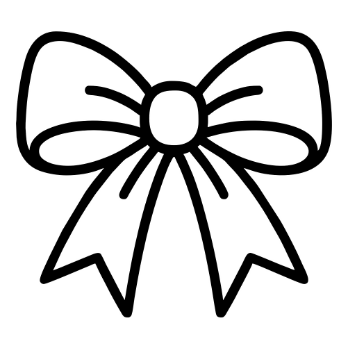 Gift Bow Outline - Digital File - XCS Friendly Digital My Custom Designs PDF