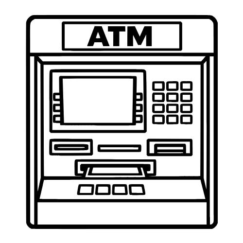 ATM Sketch Outline - Vector Graphics - Digital File Digital My Custom Designs PDF