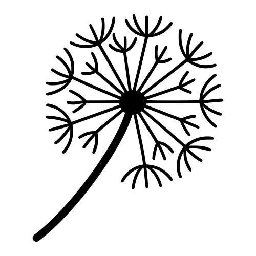 Dandelion Puff Outline - Digital File - XCS Friendly Digital My Custom Designs PDF