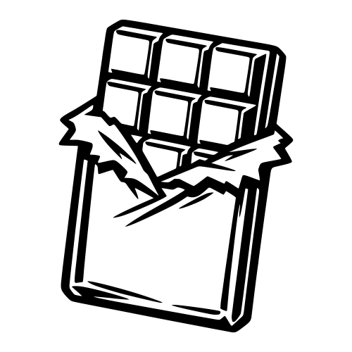 Chocolate Bar Outline - Digital File - XCS Friendly Digital My Custom Designs PDF