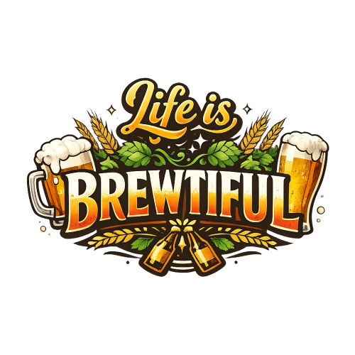 Humor & Whimsy - Life is Brewtiful - T Shirt Design - Digital File Digital My Custom Designs 300 DPI PNG