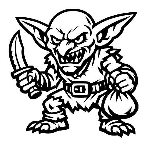 Goblin Sketch Outline - Vector Graphics - Digital File Digital My Custom Designs PDF