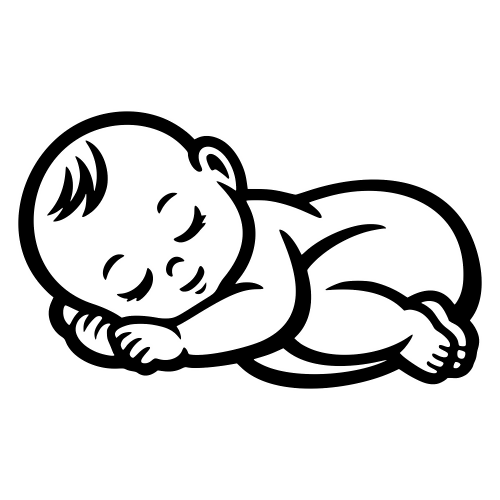 Sleeping Baby - Vector Graphics - Digital File Digital My Custom Designs PDF