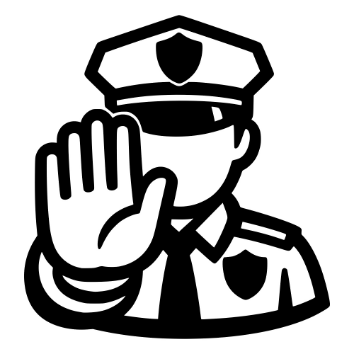 Police Officer Stop Hand Gesture Icon - Vector Graphics - Digital File Digital My Custom Designs PDF