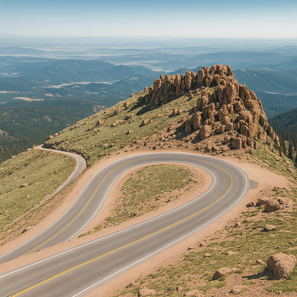 Pikes Peak Highway - Colorado United States - Rendered - Digital File Digital My Custom Designs PDF