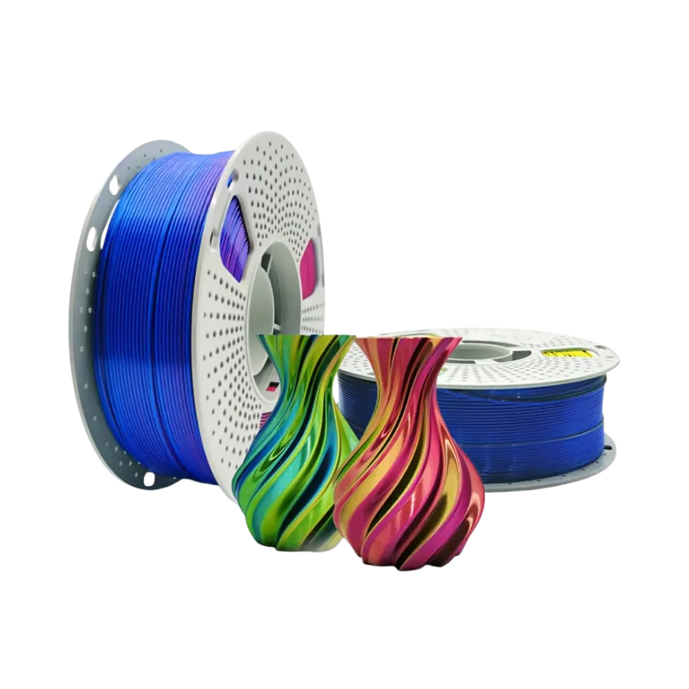Metallic Swirl Strawberry Lime - PLA Filament - 3D Supplies My Custom Designs