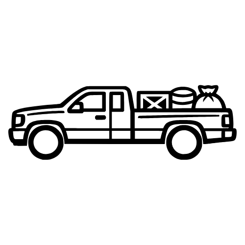 Pickup Truck Hauling Load - Vector Graphics - Digital File Digital My Custom Designs PDF