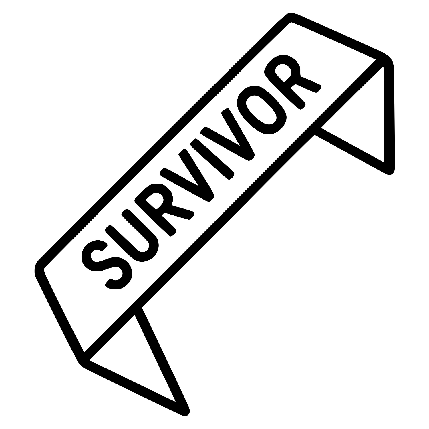 Survivor Sash Design - Digital File - XCS Friendly Digital My Custom Designs PNG