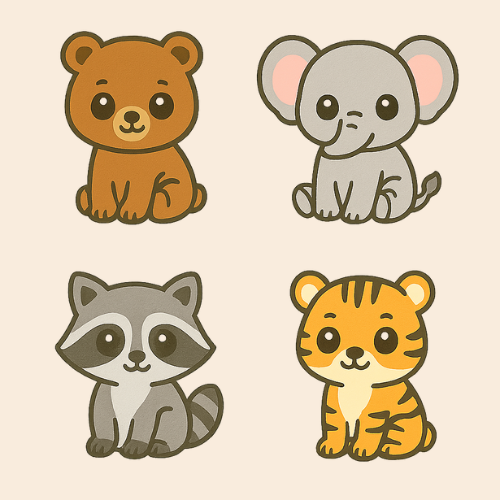 Sticker Icon Pack - Craftimals (pack of 8) Sticker Pack My Custom Designs 1.5