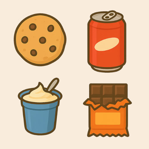 Sticker Icon Pack - Gas Station Snacks (pack of 8) Sticker Pack My Custom Designs 1.5 x 1.5