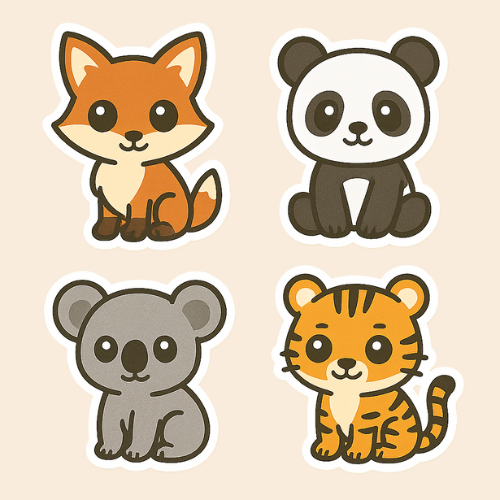 Sticker Icon Pack - Craftimals (pack of 8) Sticker Pack My Custom Designs 1.5