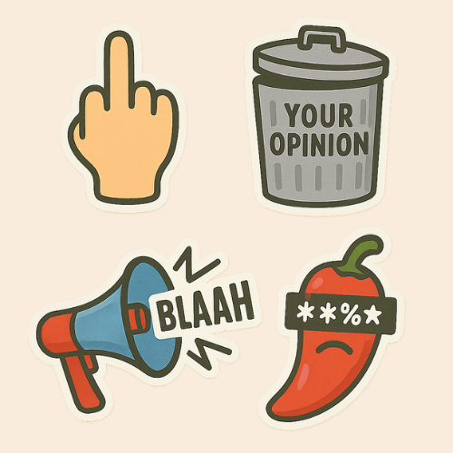 Sticker Icon Pack - Trash Talk (pack of 8) Sticker Pack My Custom Designs 1.5 x 1.5