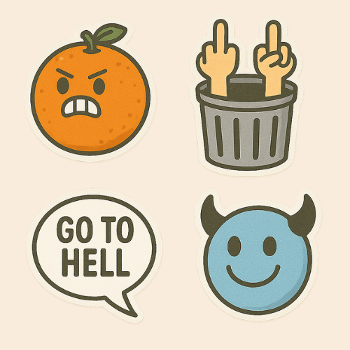 Sticker icon Pack - Crude & Rude (pack of 8) Sticker Pack My Custom Designs 1.5