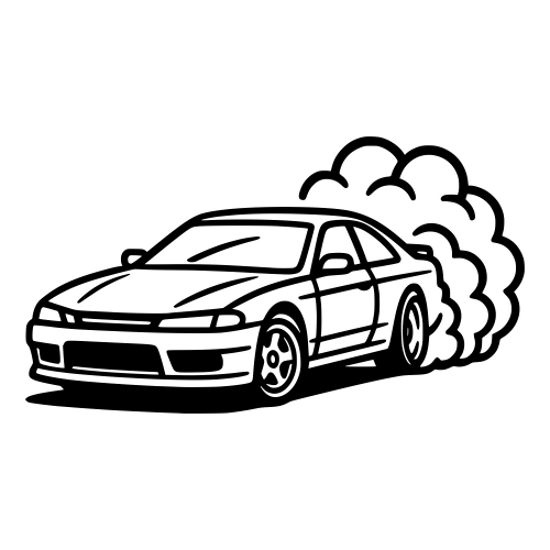 Drifting Car With Smoke - Digital File - XCS Friendly Digital My Custom Designs PDF