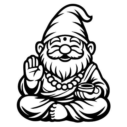 Cartoon Buddha Gnome - Digital File - XCS Friendly Digital My Custom Designs PDF