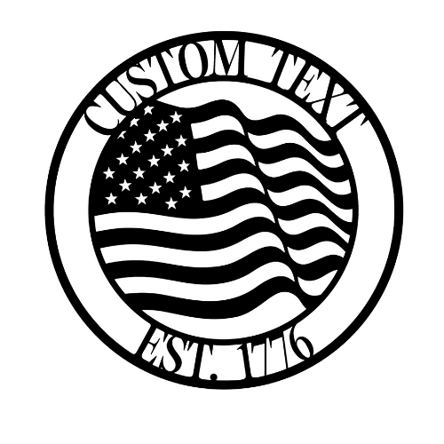 Circle American Flag - Wall Home Decor - Digital File Digital My Custom Designs ZIP File